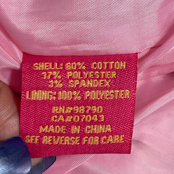 Plaid Dollhouse Girls Trench Coat Size 6 With Pink Buttons & Belt Cotton Blend B - Picture 6 of 8